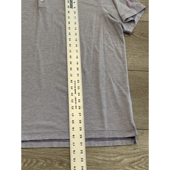 Johnnie O Polo Shirt Performance UPF 50 Sun Protection Striped Men Size XL Golf - Picture 6 of 9